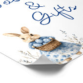 イースターバニーChinoiserieベビーシャワーブック&ギフト ポスター (角)