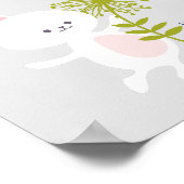 イースターバニーDIY指紋テンプレート ポスター (角)