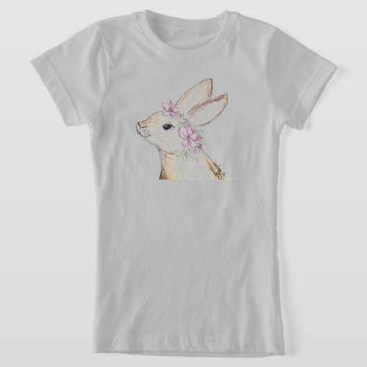 イースターバニーTシャツ Tシャツ (レイダウン)