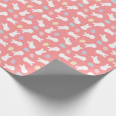 イースターバニ飾ーの卵パターン ラッピングペーパー (角)