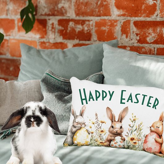 イースターバニ飾ーズとエッグアクセント枕 アクセントクッション