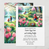 イースターバフェットと卵の宝探しホリデー 招待状 (正面/裏面)