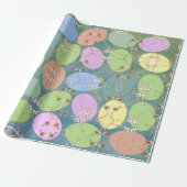 イースターバラエッグオンブルーグリーン ラッピングペーパー (アンロールド)