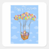 イースターバルーンバスケット(卵カラフル付) スクエアシール (正面)