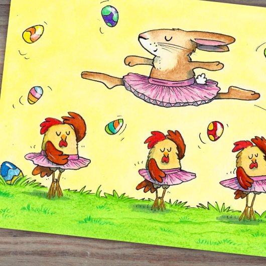 イースターバレエのハガキbyニコール・ジャネス ポストカード