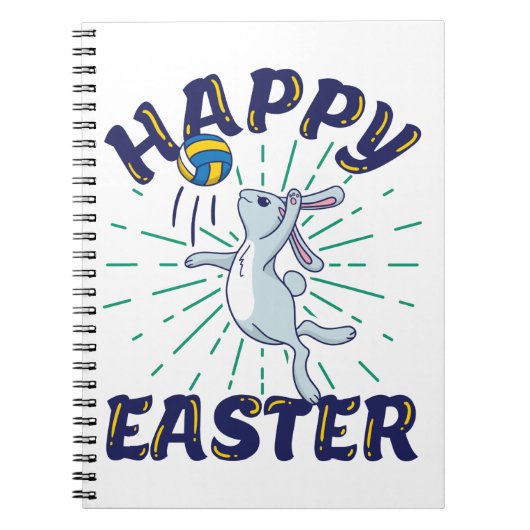 イースターバレーボールバニージャンプサーブ ノートブック (正面)