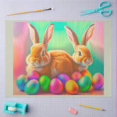 イースターバンニカラフルーズ&エッグコレクション 薄葉紙 (クラフト)
