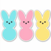 イースターバンニポップ・アートのーズカラーカスタムカットビニールステッカー シール (正面)