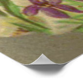 イースターバ絵画ニーの卵ダッフォディルクロッカス ポスター (角)