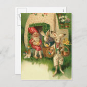 イースターバ色彩の鮮やかニーカラー卵花格言 シーズンポストカード (正面/裏面)