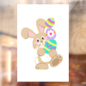 イースターバ運ニーの卵デザイン長方形 ウィンドウサイン (シート2)