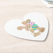 イースターバ運ニーの卵デザイン ペーパーコースター (アングル)