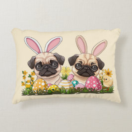 イースターパグドッグズバニー耳 アクセントクッション