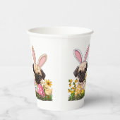 イースターパグドッグズバニー耳 紙コップ (右)