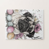 イースターパグ水彩フローラ ジグソーパズル (横)