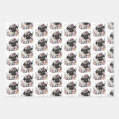 イースターパグ水彩フローラ ラッピングペーパーシート (正面2)