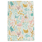 イースターパステルの色のシンボルのシームレスなパターン ミディアムペーパーバッグ (正面)