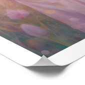 イースターパステルアールデコウーマンブロンドヘアバラ ポスター (角)