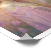 イースターパステルアールデコウーマンブロンドヘアバラ ポスター (角)