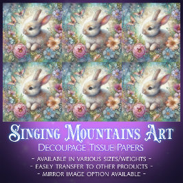 イースターパステル蝶バニーデクページ 薄葉紙