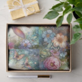 イースターパステル蝶バニーデクページ 薄葉紙 (ギフト)