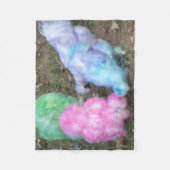 イースターパステル調の色のタイによってSilkieの染められる鶏 フリースブランケット (正面)