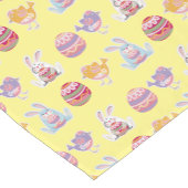 イースターパターンパステルイエローテーブルランナー ショートテーブルランナー (コーナー)