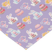 イースターパターン光沢グレープテーブルランナー ショートテーブルランナー (コーナー)