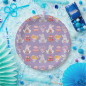 イースターパターン光沢ブドウ紙プレート ペーパープレート (パーティー)