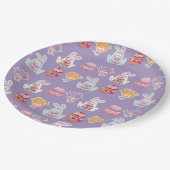 イースターパターン光沢ブドウ紙プレート ペーパープレート (アングル)