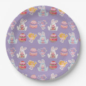 イースターパターン光沢ブドウ紙プレート ペーパープレート (正面)