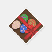 イースターパターン（の模様が）ある卵 スタンダードカクテルナプキン (角)