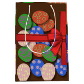 イースターパターン(の模様が)ある卵 ミディアムペーパーバッグ (正面)