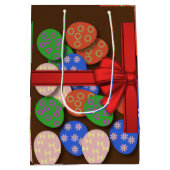 イースターパターン(の模様が)ある卵 ミディアムペーパーバッグ (裏面)