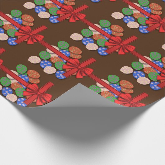 イースターパターン（の模様が）ある卵 ラッピングペーパー (角)