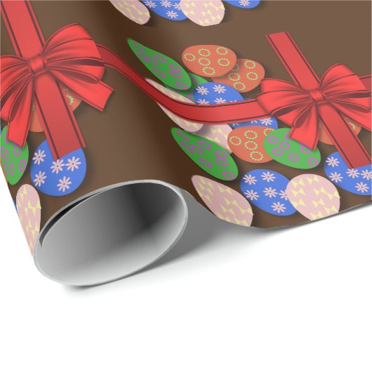 イースターパターン（の模様が）ある卵 ラッピングペーパー (ロールコーナー)