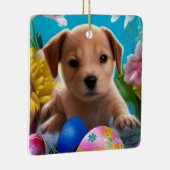 イースターパピーの花と卵の休日 セラミックオーナメント (右)