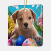 イースターパピーの花と卵の休日 セラミックオーナメント (左)