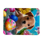 イースターパピーの花と卵の休日 マグネット (横)