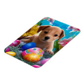 イースターパピーの花と卵の休日 マグネット (左側)