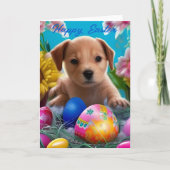 イースターパピーの花と卵の休日 案内状 (正面)