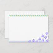 イースターパピー足跡ブランク ノートカード (正面/裏面)