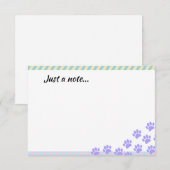 イースターパピー足跡メモ ちょっとしたメモ ノートカード (正面/裏面)