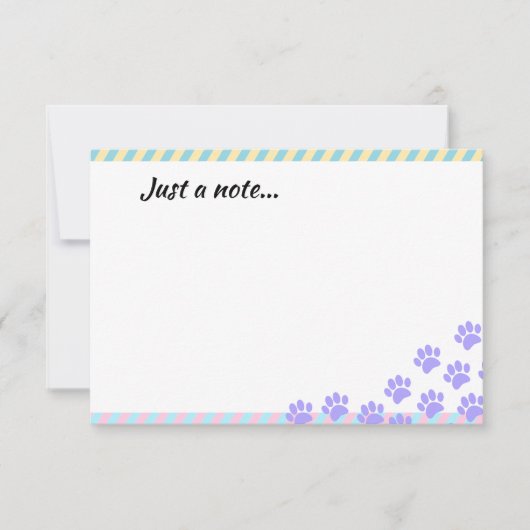 イースターパピー足跡メモ ノートカード (正面)