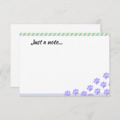 イースターパピー足跡メモ ノートカード (正面/裏面)