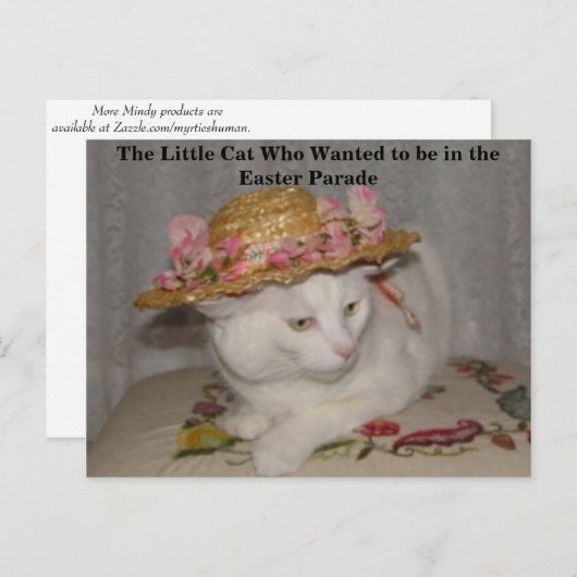 イースターパラグラフにありたいと思った小さい猫 シーズンポストカード (正面/裏面)