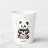イースターパンダのベアウォーターの色のフローラ 紙コップ (正面)