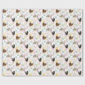 イースターパーソナライズされたお祝いラッピング紙 ラッピングペーパー (フラット)