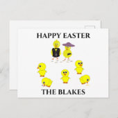 イースターパーソナライズされたはがき。 シーズンポストカード (正面/裏面)