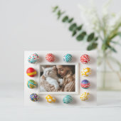 イースターパーソナライズされたウィッチ猫好き用はがき ポストカード (スタンド正面)